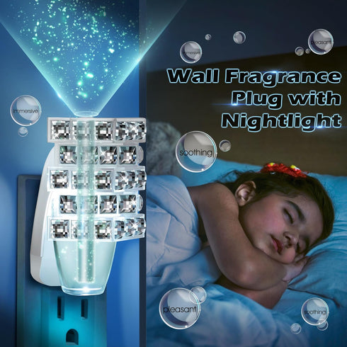 Wall Fragrance Plug in with Night Light, Compatible with Bath & Body Works WallFlower Fragrance