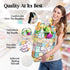 O-WITZ 5 Pack Reusable Grocery Bags | Vibrant Tote Bag for Groceries, Gym, Office, Beach | Washable Design with Large