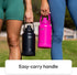 Takeya Sport 40 oz Triple Wall Insulated Stainless Steel Water Bottle, Grand Slam Black, Ice Blocking Spout Lid