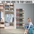 40 Large Over the Door Shoe Organizer | Gray Mesh Pockets Hanging Shoe Rack for Closet, Nonslip Holder for Shoes