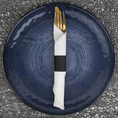 MT Products Black Self-Adhering Bond Paper Napkin Band, 1.5" x 4.25", Pack of 750