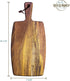 Rock & Branch Acacia Wood Serving Paddle, Wood Cutting Board with Handle for Kitchen