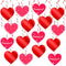 KatchOn Red Hearts Valentines Hanging Decorations - Pack of 30, No DIY, Indoor Hanging Hearts Decor