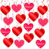 KatchOn Red Hearts Valentines Hanging Decorations - Pack of 30, No DIY, Indoor Hanging Hearts Decor