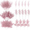 75 Pcs Christmas Glitter Branches 3 Styles Artificial Christmas Picks Berries Stems