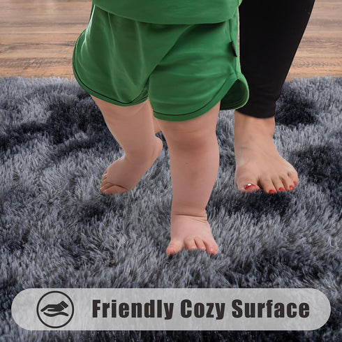 2x6 Ultra Soft Runner Rugs for Bedroom Hallways with Upgraded Non-Slip Rubber Backing & Thick Memory Sponge, Feet