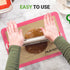 Nutrichef Silicone Baking Mats, 2 Non-Stick Reusable Mats, 16.5 x 11.6 IN, Oven-Safe up to 480°F, Pink