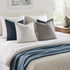 Pack 4 18x18 Inch MIULEE of Decorative Textured Boucle Throw Pillow Covers Blue Gray Accent Solid Pillow Cases Soft