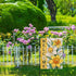 Welcome Spring Summer Floral Flower Garden Flag, Yellow Daffodil Eucalyptus Leaves Yard Decor 12 x 18