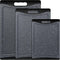 Extra Large Plastic Cutting Boards Set of 3 for Kitchen, Dark Grey