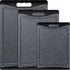 Extra Large Plastic Cutting Boards Set of 3 for Kitchen, Dark Grey