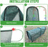 Hogarjal Yard,79" 157" 79 21 32 inches) Chicken Runs for & Extra Long Foldable Chicken Tunnels for Outside,All-in-One