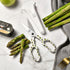 Linoroso Kitchen Scissors - Heavy Duty Kitchen Shears with Magnetic Holder, Japanese Steel 4034
