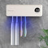 Auntyfey Sanitizeri Toothbrush Holder, Sanitizeri Toothbrush Cleaner, 2000mAh Rechargeable Cordless Wall Mounted