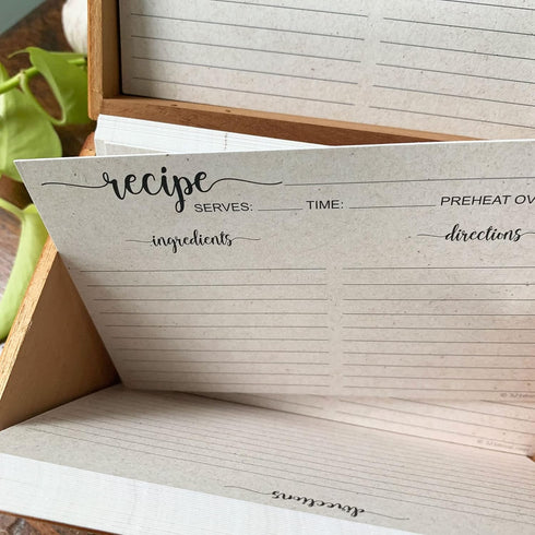 321Done 5" x 7" Recipe Cards (Set of 50) - Extra Large Double-Sided Premium Card Stock