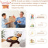 360 SINWANT Couch Arm Table, Bamboo Round Sofa Clip on Tray with Phone Holder,Foldable Couch Armrest Table Eating on