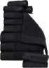12 Set, 3 3 6 Superior Piece Cotton Towel Floral Jacquard Dobby Border, Quick Dry, Decorative Bathroom, Shower, Bath
