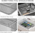 TQVAI Silverware Organizer, 5 Slots Non-Slip Mesh Kitchen Drawer Organizer, Metal Cutlery Holder