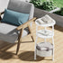 3-Tier 24in Small Round Side Table for Living Room with Storage Basket Small Space Saving End Table Nightstand Couch