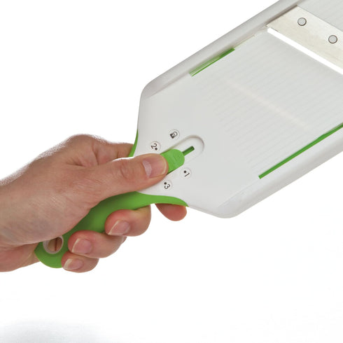 PrepSolutions Adjust-A-Slice Mandoline Slicer, Green – Perfect for Vegetables, Fruits, Adjustable Thickness