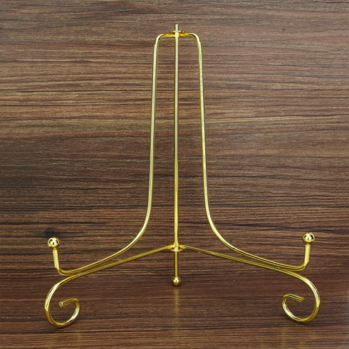 Artliving Gold Iron Display Stand (2 pack 8 Inch) Easel Plate Display Photo Holder for Cookbooks, Picture Frames,