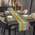 48 Inches Farmhouse Table Runners Long, Wood Grain Spring Table Runner Old Barn Wood Blue Brown Kitchen Heat Resistant