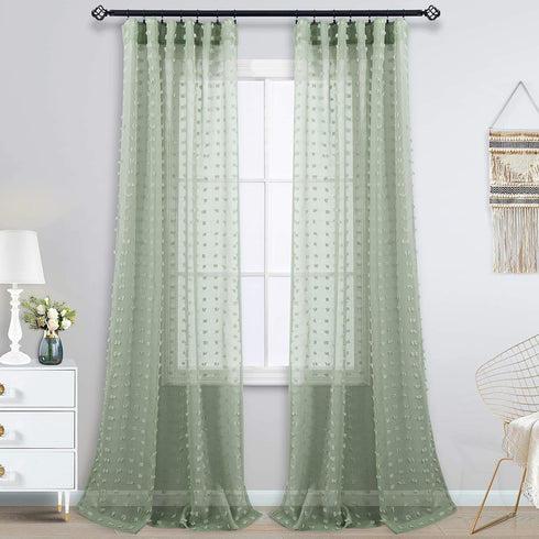 KOUFALL 2 Panels Boho Curtains 84 Inches Long for Living Room Bedroom