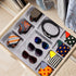 Welaxy Drawer Organizer Trays with 9 Compartments, Multi-Purpose Storage Box for Home Office Desk Closet Bathroom