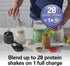 Hamilton Beach Mini Cordless Portable Blender for Shakes and Smoothies, USB Rechargeable, 16 oz Jar with Travel Lid