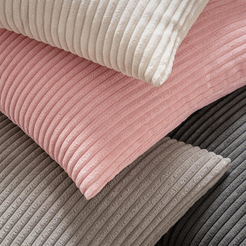 MIULEE Pack of 2 Soft Decorative Square Pillow Covers, 18 x 18 Inch, Pink