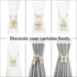 2 Pack Cotton Hand Woven Magnetic Curtain Tiebacks, Decorative Rope Holdbacks for Curtains Draperies, No Tools