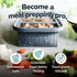 Souper Cubes 1 Cup Silicone Freezer Molds - Easy Meal Prep Container and Kitchen Storage Solution - 2-Pack Charcoal