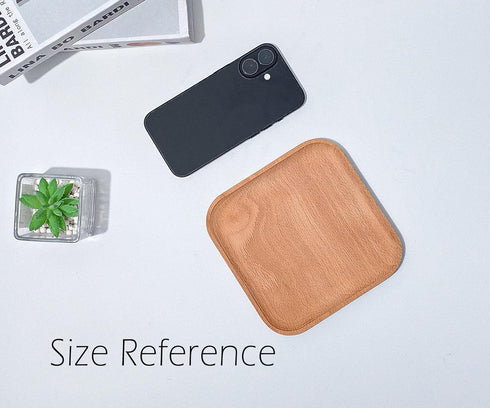 5.9 Inch Countertop Small Square Wooden Tray Decorative Tray for Coffee Table, Ottoman, Serving Food, Snacks, or as Cup