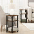 Set 2, 3-Tier Furinno JUST Side Table of Open Shelf End Table, Toolless Assembly Night Stand, Bedside Table with Square