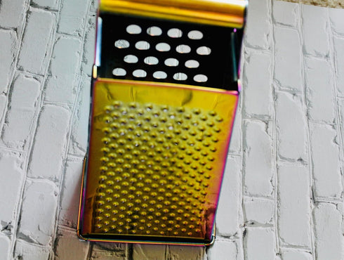 Large Stainless Steel 4 Sides Grater Slicer with Handle, Multifunctional Cutter for Ginger, Garlic, Cucumbers, Carrots,