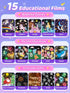15 Music+15 Films+315 360+Remote+1200mah Carousel Night Light for Kids, Colors Star Projector for Kids Night Light