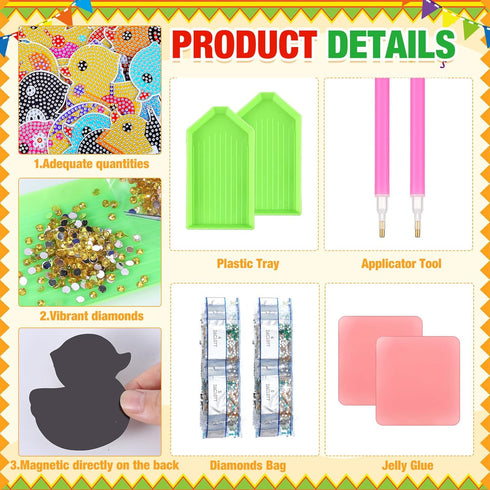 Liliaafar 30 Set 5D Pcs Diamond Painting Magnets Diamond Art Magnets for Fridge Refrigerator Magnetic Stickers for DIY