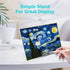 Acrylic Book Stand with Ledge, 10PC Clear Acrylic Display Easel for Books, Magazine, Pictures, Artworks