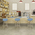 4 Dia.14-16" Blue-Set 4 BUYUE Pcs Bar Stool Covers, Luxury Fabric Round Stretchy Crease-Resistant Washable Jacquard