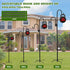 76 Inches Shephard Hooks Outdoor for Lanterns Double Hooks Heavy Duty Shepherd Stand Plant Hanger Yard Hooks for Solar