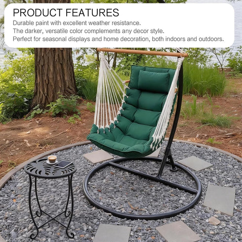 Kaesithar 2 Pack, 15" Outdoor Side Tables Height Tool-Free Metal Patio End Table with Monstera Pattern, Compact Space