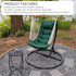 Kaesithar 2 Pack, 15" Outdoor Side Tables Height Tool-Free Metal Patio End Table with Monstera Pattern, Compact Space
