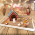 Threeheng Chicken Zen Garden Kit - Sand Tray Therapy Kit with Miniature Chicken Coop, Hen Figurines, and Accessories