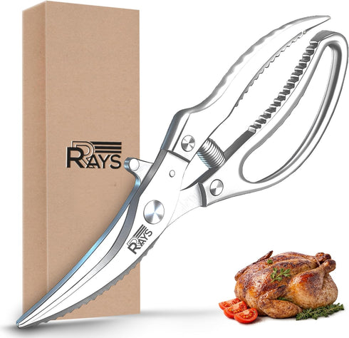 Heavy Duty Poultry Shears Meat Shears with Non-Slip Handle | Kitchen Shears