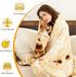 80in 2.0 LetsFunny Burrito Tortilla Throw Blanket, Double Sided Burritos Taco Tortilla Wrap Blankets for Women Men Teen
