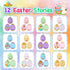 EIHFHIE 12 Pcs Resurrection Eggs with Matching Religious Easter Story Cards,Christian Empty Eggs for Easter Decorations