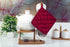 Pot Holders 100% Cotton (Pack of 10) - 8" x 8" Square, Solid Red Color, Everyday Quality Kitchen Cooking
