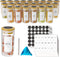 SpaceAid Spice Jars - 24 Pcs with Bamboo Lids and Labels, 4oz Glass Bottles for Spice Rack, Cabinet, and Drawer