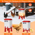 Ganggend 2 4 Heated Chicken Waterer, Gallon Thermostatic Poultry Drinker with Nipples, Outdoor Winter Water Heater