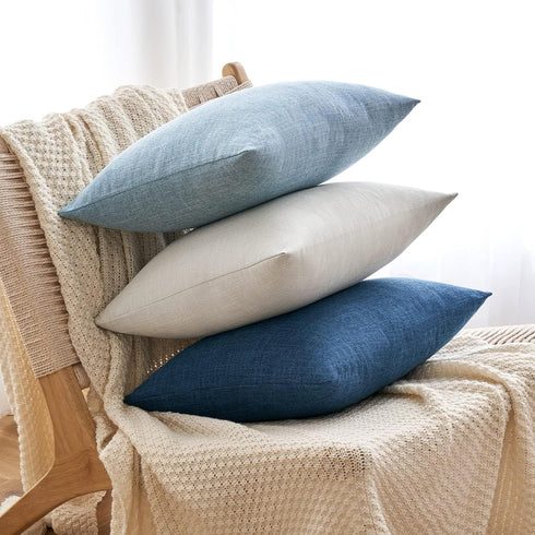 26x26 Inch Pack 2 MIULEE of Decorative Linen Burlap Textured Euro Pillow Covers Farmhouse Boho Accent Pillowcases